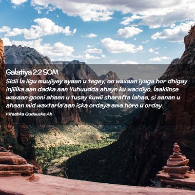 Picture 02 - Galatiya 2:2 SOM - Sidii la iigu muujiyey ayaan u tegey, oo waxaan - Bible Verse Picture
