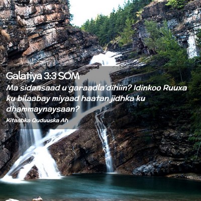 Picture 02 - Galatiya 3:3 SOM - Ma sidaasaad u garaadla'dihiin? Idinkoo Ruuxa ku - Bible Verse Picture