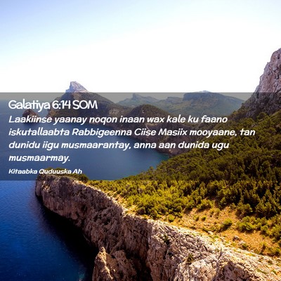Picture 02 - Galatiya 6:14 SOM - Laakiinse yaanay noqon inaan wax kale ku faano - Bible Verse Picture