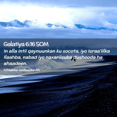 Picture 02 - Galatiya 6:16 SOM - In alla intii qaynuunkan ku socota, iyo - Bible Verse Picture