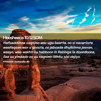 Picture 02 - Hoosheeca 10:12 SOM - Nafsaddiinna xaqnimo wax ugu beerta, oo si - Bible Verse Picture