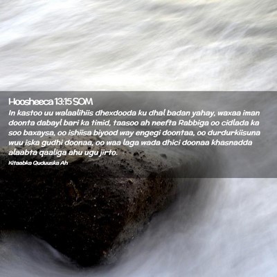Picture 02 - Hoosheeca 13:15 SOM - In kastoo uu walaalihiis dhexdooda ku dhal badan - Bible Verse Picture
