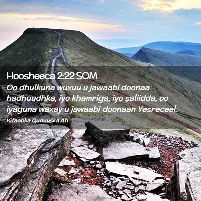 Picture 02 - Hoosheeca 2:22 SOM - Oo dhulkuna wuxuu u jawaabi doonaa hadhuudhka, - Bible Verse Picture
