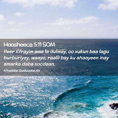 Picture 02 - Hoosheeca 5:11 SOM - Reer Efrayim waa la dulmay, oo xukun baa lagu - Bible Verse Picture