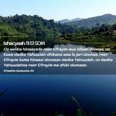 Picture 02 - Ishacyaah 11:13 SOM - Oo weliba hinaasada reer Efrayim wuu idlaan - Bible Verse Picture