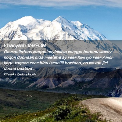 Picture 02 - Ishacyaah 17:9 SOM - Oo maalintaas magaalooyinkiisa xoogga badanu - Bible Verse Picture