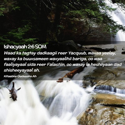 Picture 02 - Ishacyaah 2:6 SOM - Waad ka tagtay dadkaagii reer Yacquub, maxaa - Bible Verse Picture