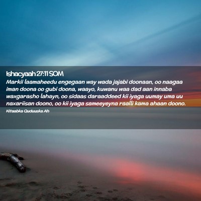 Picture 02 - Ishacyaah 27:11 SOM - Markii laamaheedu engegaan way wada jajabi - Bible Verse Picture