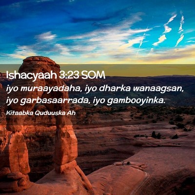Picture 02 - Ishacyaah 3:23 SOM - iyo muraayadaha, iyo dharka wanaagsan, iyo - Bible Verse Picture