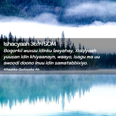 Picture 02 - Ishacyaah 36:14 SOM - Boqorkii wuxuu idinku leeyahay, Xisqiyaah yuusan - Bible Verse Picture