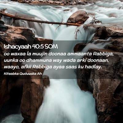 Picture 02 - Ishacyaah 40:5 SOM - oo waxaa la muujin doonaa ammaanta Rabbiga, uunka - Bible Verse Picture