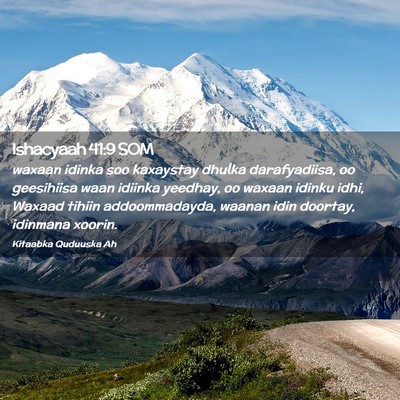 Picture 02 - Ishacyaah 41:9 SOM - waxaan idinka soo kaxaystay dhulka darafyadiisa, - Bible Verse Picture