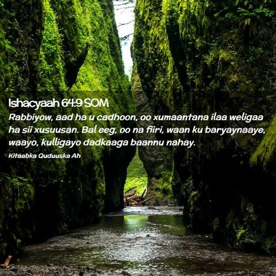 Picture 02 - Ishacyaah 64:9 SOM - Rabbiyow, aad ha u cadhoon, oo xumaantana ilaa - Bible Verse Picture
