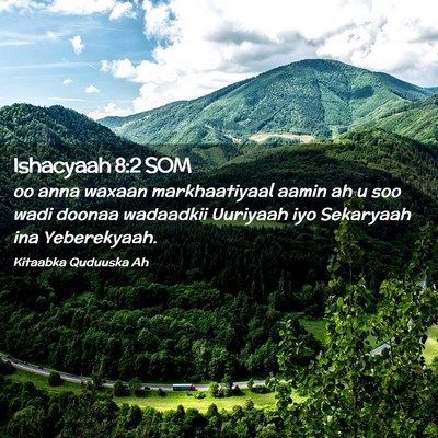 Picture 02 - Ishacyaah 8:2 SOM - oo anna waxaan markhaatiyaal aamin ah u soo wadi - Bible Verse Picture