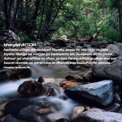 Picture 02 - Ishacyaah 8:7 SOM - haddaba sidaas daraaddeed Sayidku wuxuu ku soo - Bible Verse Picture
