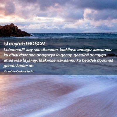 Picture 02 - Ishacyaah 9:10 SOM - Lebennadii way soo dheceen, laakiinse annagu - Bible Verse Picture