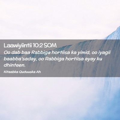 Picture 02 - Laawiyiintii 10:2 SOM - Oo dab baa Rabbiga hortiisa ka yimid, oo iyagii - Bible Verse Picture