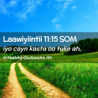 Picture 02 - Laawiyiintii 11:15 SOM - iyo cayn kasta oo tuke - Bible Verse Picture