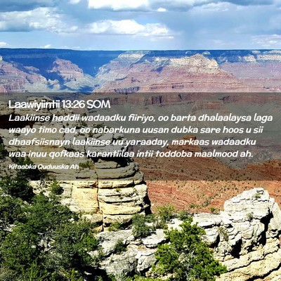 Picture 02 - Laawiyiintii 13:26 SOM - Laakiinse haddii wadaadku fiiriyo, oo barta - Bible Verse Picture