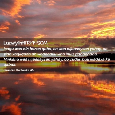 Picture 02 - Laawiyiintii 13:44 SOM - isagu waa nin baras qaba, oo waa nijaasaysan - Bible Verse Picture