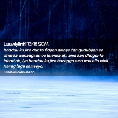 Picture 02 - Laawiyiintii 13:48 SOM - hadduu ku jiro dunta fidsan amase tan gudubsan ee - Bible Verse Picture