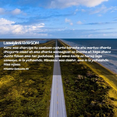 Picture 02 - Laawiyiintii 13:59 SOM - Kanu waa sharciga ku saabsan cudurka baraska ahu - Bible Verse Picture