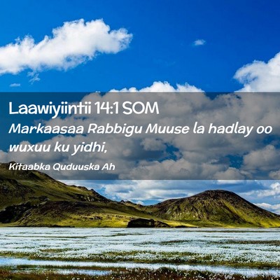 Picture 02 - Laawiyiintii 14:1 SOM - Markaasaa Rabbigu Muuse la hadlay oo wuxuu ku - Bible Verse Picture