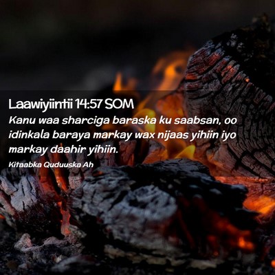 Picture 02 - Laawiyiintii 14:57 SOM - Kanu waa sharciga baraska ku saabsan, oo idinkala - Bible Verse Picture