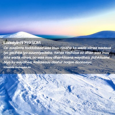Picture 02 - Laawiyiintii 14:9 SOM - Oo maalinta toddobaad waa inuu timaha ka wada - Bible Verse Picture