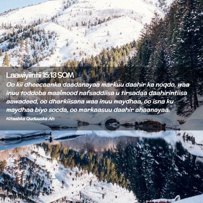 Picture 02 - Laawiyiintii 15:13 SOM - Oo kii dheecaanka daadanayaa markuu daahir ka - Bible Verse Picture