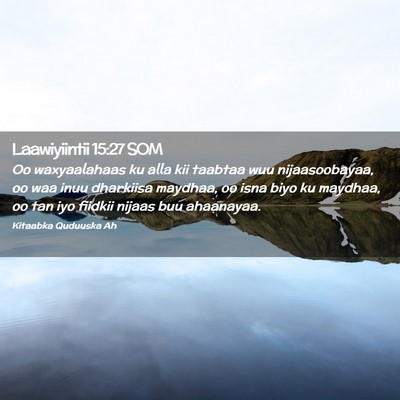 Picture 02 - Laawiyiintii 15:27 SOM - Oo waxyaalahaas ku alla kii taabtaa wuu - Bible Verse Picture