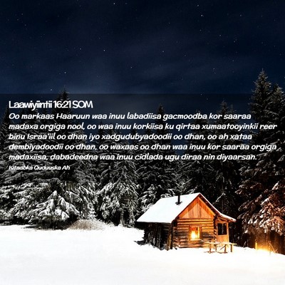 Picture 02 - Laawiyiintii 16:21 SOM - Oo markaas Haaruun waa inuu labadiisa gacmoodba - Bible Verse Picture