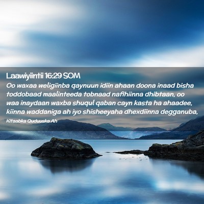 Picture 02 - Laawiyiintii 16:29 SOM - Oo waxaa weligiinba qaynuun idiin ahaan doona - Bible Verse Picture