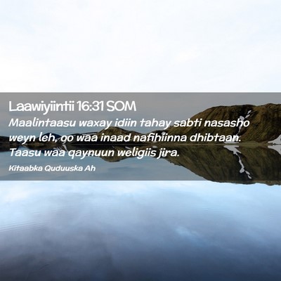 Picture 02 - Laawiyiintii 16:31 SOM - Maalintaasu waxay idiin tahay sabti nasasho weyn - Bible Verse Picture