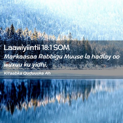 Picture 02 - Laawiyiintii 18:1 SOM - Markaasaa Rabbigu Muuse la hadlay oo wuxuu ku - Bible Verse Picture