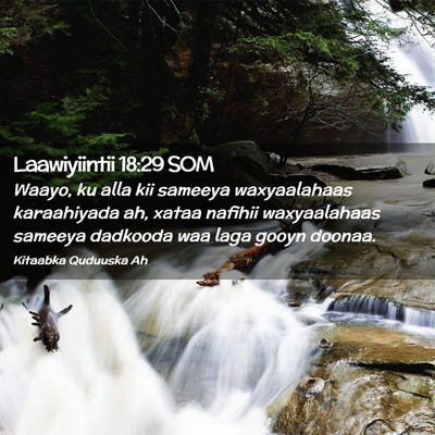 Picture 02 - Laawiyiintii 18:29 SOM - Waayo, ku alla kii sameeya waxyaalahaas - Bible Verse Picture