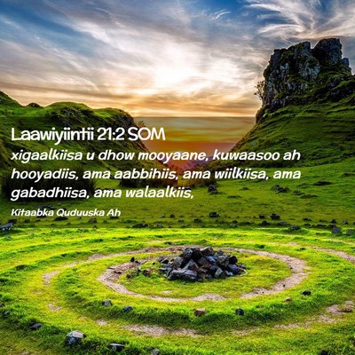 Picture 02 - Laawiyiintii 21:2 SOM - xigaalkiisa u dhow mooyaane, kuwaasoo ah - Bible Verse Picture