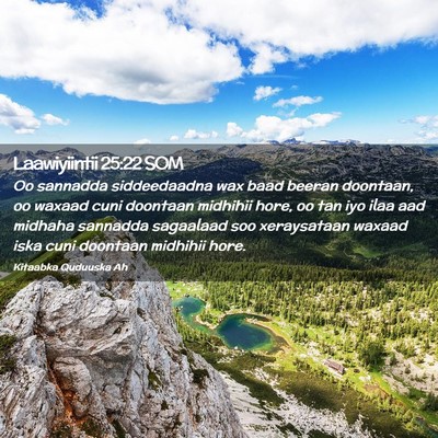 Picture 02 - Laawiyiintii 25:22 SOM - Oo sannadda siddeedaadna wax baad beeran - Bible Verse Picture