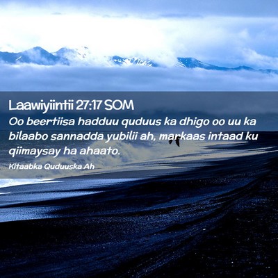 Picture 02 - Laawiyiintii 27:17 SOM - Oo beertiisa hadduu quduus ka dhigo oo uu ka - Bible Verse Picture