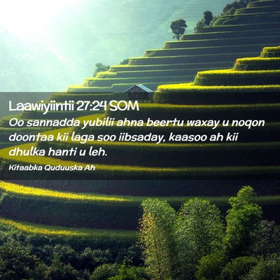 Picture 02 - Laawiyiintii 27:24 SOM - Oo sannadda yubilii ahna beertu waxay u noqon - Bible Verse Picture