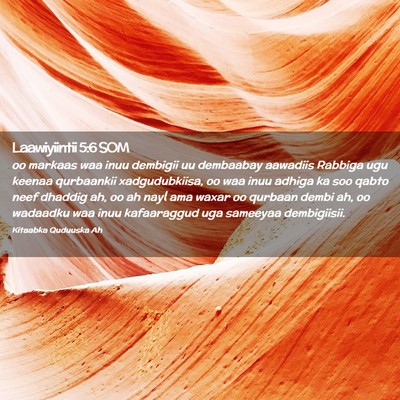 Picture 02 - Laawiyiintii 5:6 SOM - oo markaas waa inuu dembigii uu dembaabay - Bible Verse Picture