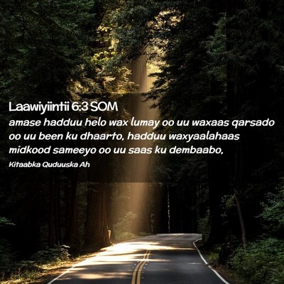 Picture 02 - Laawiyiintii 6:3 SOM - amase hadduu helo wax lumay oo uu waxaas qarsado - Bible Verse Picture