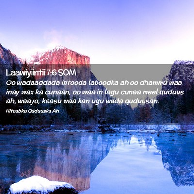 Picture 02 - Laawiyiintii 7:6 SOM - Oo wadaaddada intooda laboodka ah oo dhammu waa - Bible Verse Picture