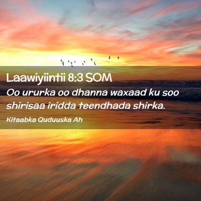 Picture 02 - Laawiyiintii 8:3 SOM - Oo ururka oo dhanna waxaad ku soo shirisaa iridda - Bible Verse Picture