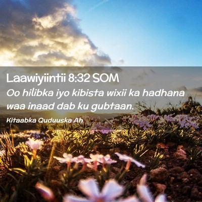 Picture 02 - Laawiyiintii 8:32 SOM - Oo hilibka iyo kibista wixii ka hadhana waa inaad - Bible Verse Picture