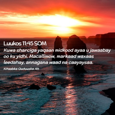 Picture 02 - Luukos 11:45 SOM - Kuwa sharciga yaqaan midkood ayaa u jawaabay oo - Bible Verse Picture