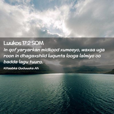 Picture 02 - Luukos 17:2 SOM - In qof yaryarkan midkood xumeeyo, waxaa uga roon - Bible Verse Picture