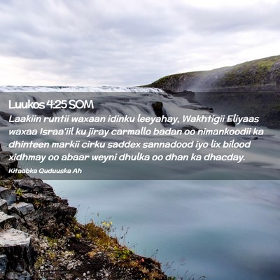 Picture 02 - Luukos 4:25 SOM - Laakiin runtii waxaan idinku leeyahay, Wakhtigii - Bible Verse Picture