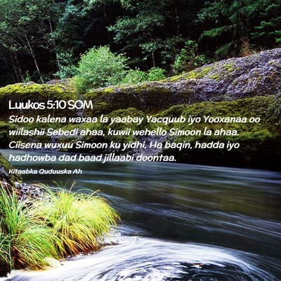Picture 02 - Luukos 5:10 SOM - Sidoo kalena waxaa la yaabay Yacquub iyo Yooxanaa - Bible Verse Picture