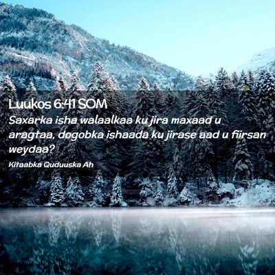 Picture 02 - Luukos 6:41 SOM - Saxarka isha walaalkaa ku jira maxaad u aragtaa, - Bible Verse Picture